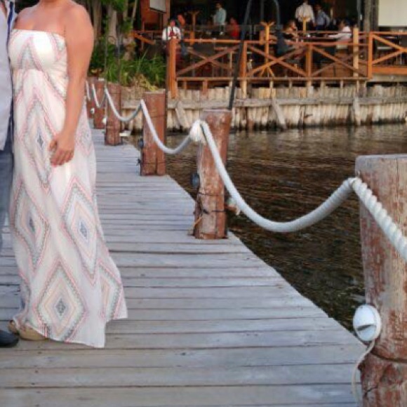 Maxi dress- strapless dress - Picture 3 of 3